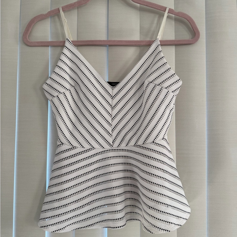 Forever 21 Black and White Patterned Camisole